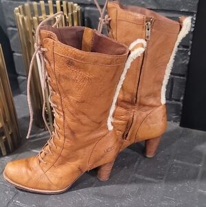 UGG Women's Brown Lace Up Boots